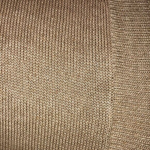 Talbots SP Linen Light Brown Knit Open Front Cardigan Sweater - Picture 10 of 12